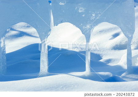 Glacial block of ice closeup. 20243872
