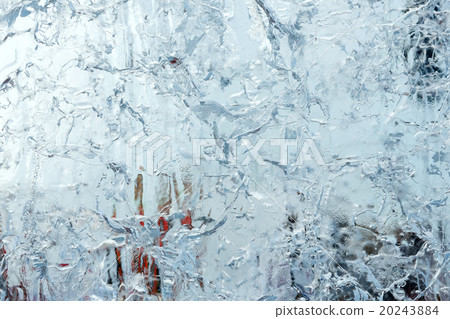 Glacial transparent wall of ice with patterns. 20243884