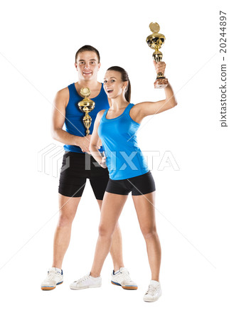 athletic man and woman athletic man and woman 20244897