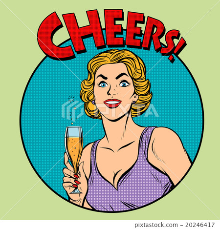 Cheers toast celebration woman 20246417