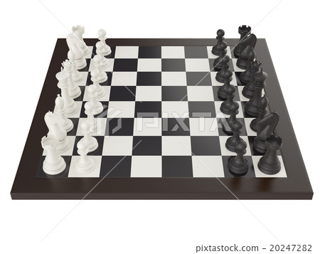 illustration of chess on chessboard illustration of chess on chessboard 20247282