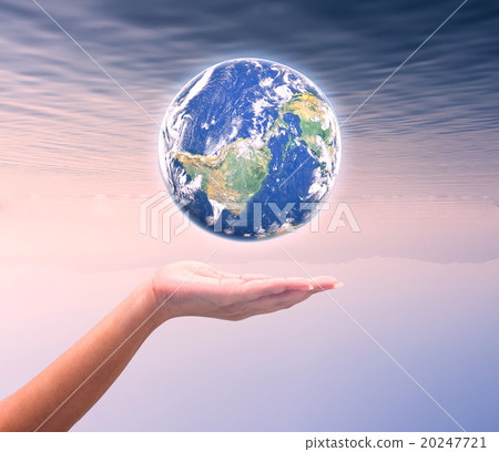 Human hand holding Earth planet. Human hand holding Earth planet. 20247721
