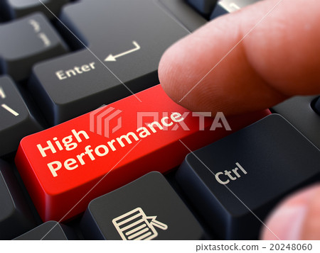 High Performance - Concept on Red Keyboard Button. High Performance - Concept on Red Keyboard Button. 20248060