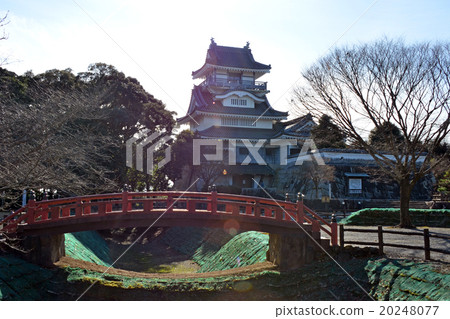 Oyama castle tombou and restoration wood bridge 20248077