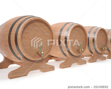 Wooden barrels for alcoholic drinks of beer, wine. 20248692