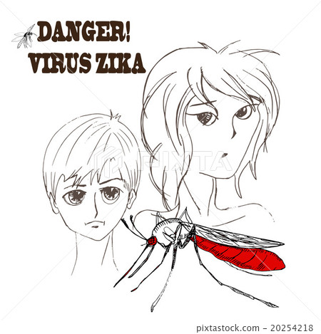 Hand drawn poster about zika virus . Hand drawn poster about zika virus . 20254218