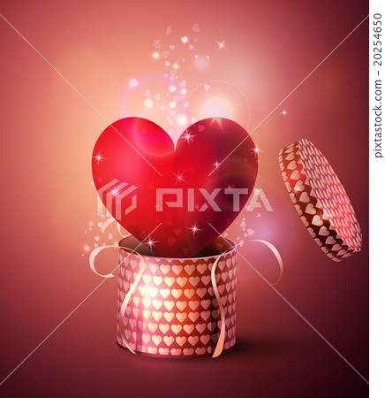 Box With Heart in retro style Box With Heart in retro style 20254650
