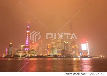 shanghai skyline at night 20257158