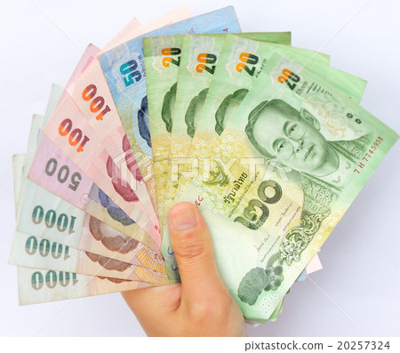 hand with thailand moeny 20257324