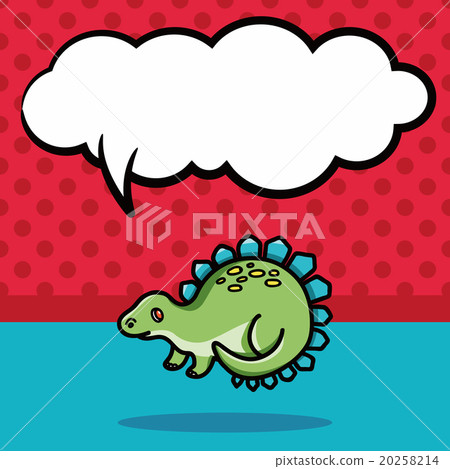 dinosaur doodle, speech bubble 20258214