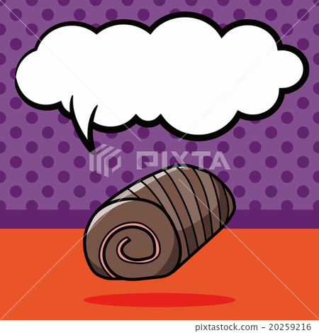 cake doodle, speech bubble 20259216