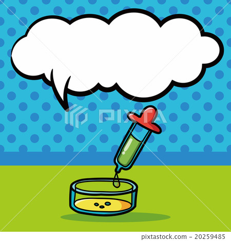 medical drip color doodle, speech bubble 20259485