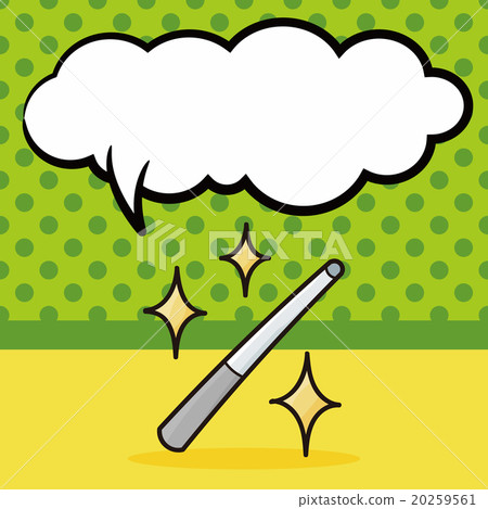 magic wand doodle, speech bubble magic wand doodle, speech bubble 20259561