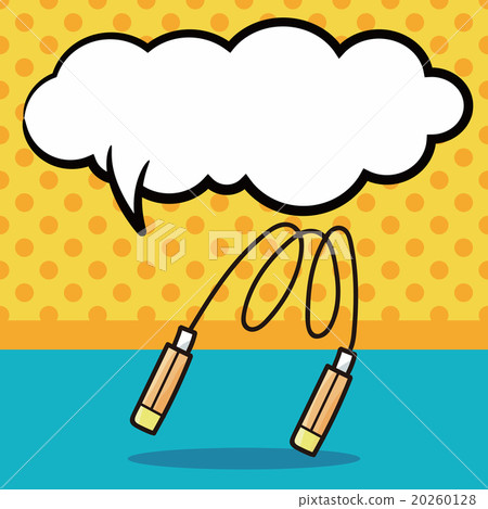 Rope skipping doodle, speech bubble 20260128