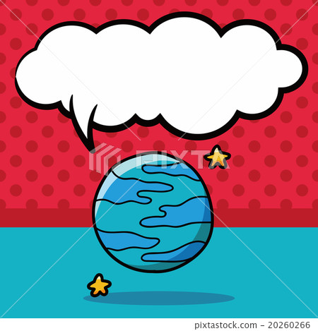 planet doodle, speech bubble 20260266