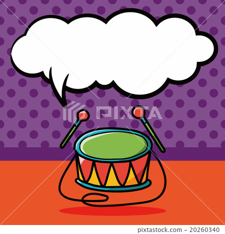 Toy drum doodle, speech bubble Toy drum doodle, speech bubble 20260340