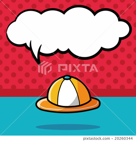 hat color doodle, speech bubble 20260344