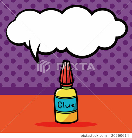 glue color doodle, speech bubble 20260614