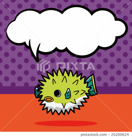 sea animal Puffer doodle, speech bubble sea animal Puffer doodle, speech bubble 20260624