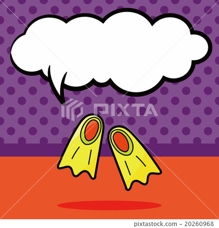 flippers color doodle, speech bubble flippers color doodle, speech bubble 20260968