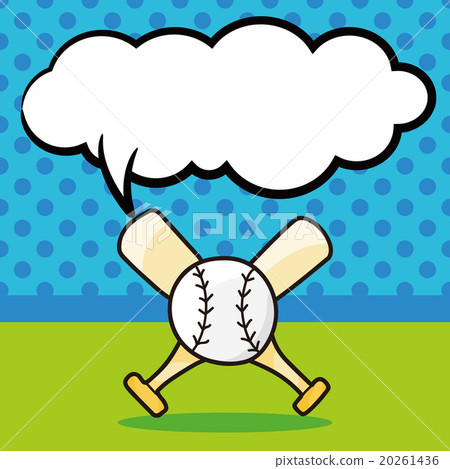 baseball doodle, speech bubble 20261436