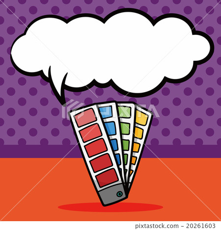 Color Card doodle, speech bubble 20261603