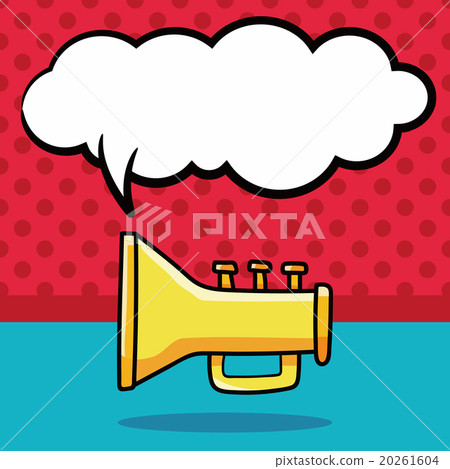 trumpet doodle, speech bubble trumpet doodle, speech bubble 20261604