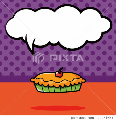 pie doodle, speech bubble 20261663