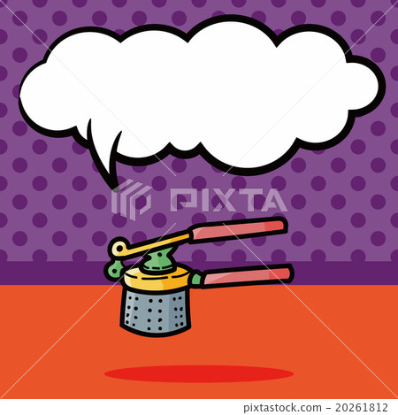garlic tool color doodle, speech bubble 20261812