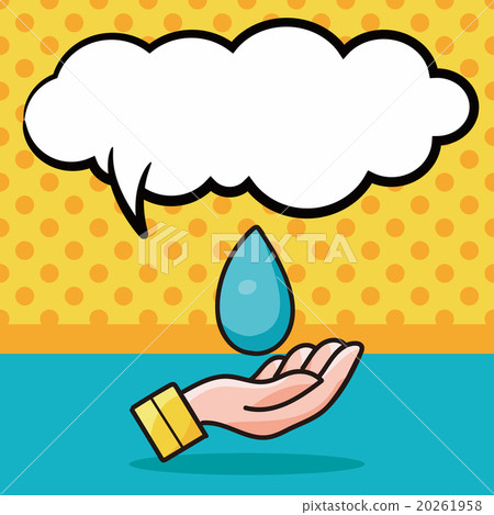 Conserve water to protect the environment doodle, speech bubble 20261958