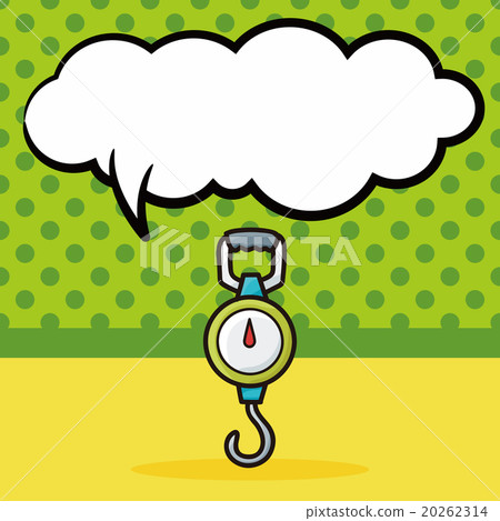 Fishing weighing doodle, speech bubble 20262314