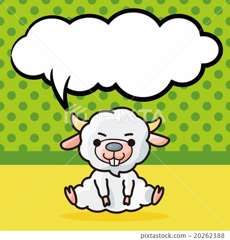 Chinese Zodiac goat doodle, speech bubble Chinese Zodiac goat doodle, speech bubble 20262388