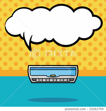 air conditioner doodle, speech bubble 20262709