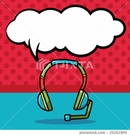 headphone doodle, speech bubble headphone doodle, speech bubble 20262804