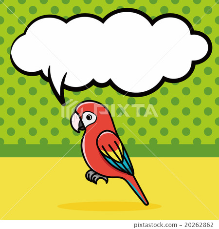 Parrot doodle, speech bubble Parrot doodle, speech bubble 20262862