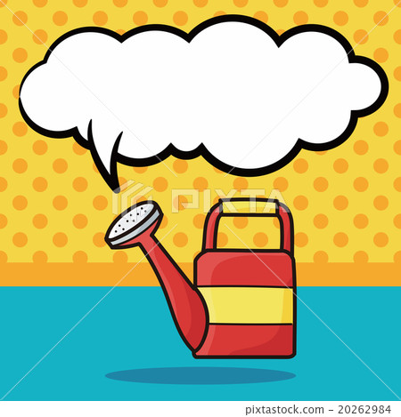 Watering buckets doodle, speech bubble Watering buckets doodle, speech bubble 20262984