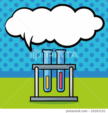 Test tube doodle, speech bubble Test tube doodle, speech bubble 20263181