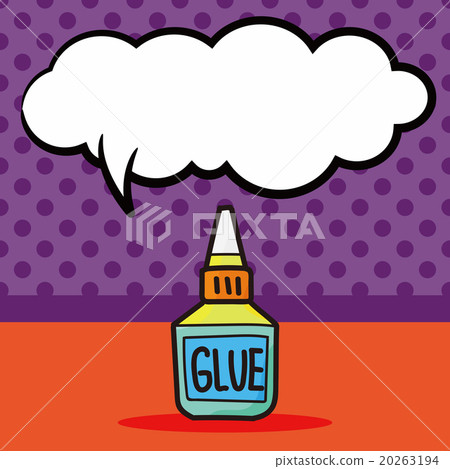glue color doodle, speech bubble glue color doodle, speech bubble 20263194