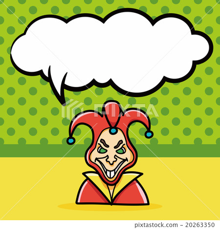 Clown doodle, speech bubble Clown doodle, speech bubble 20263350