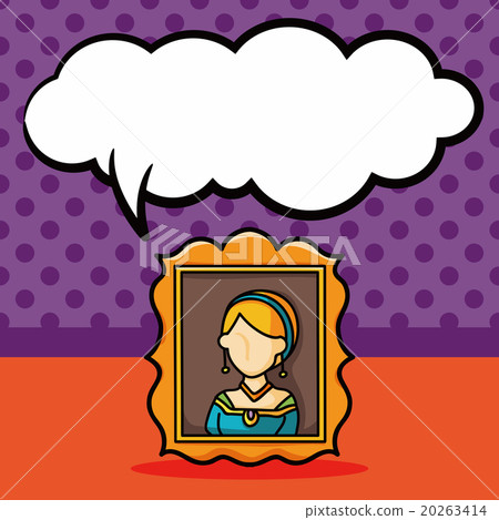 painting doodle, speech bubble 20263414