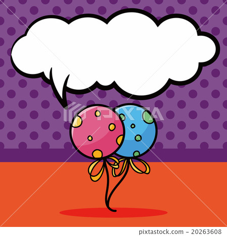 balloon doodle, speech bubble 20263608