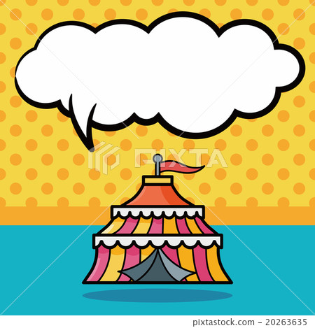 Circus doodle, speech bubble 20263635