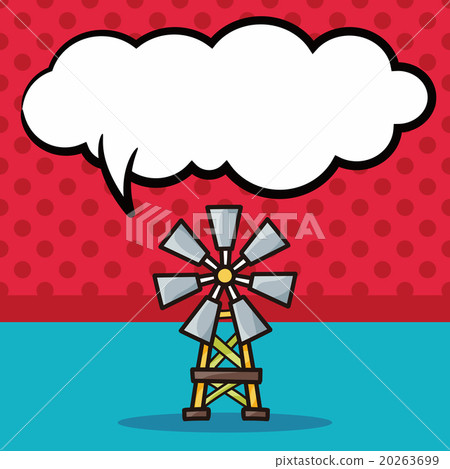 Windmill doodle, speech bubble Windmill doodle, speech bubble 20263699
