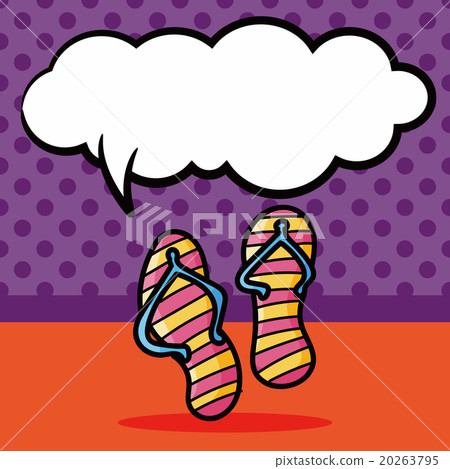flip flop color doodle, speech bubble 20263795
