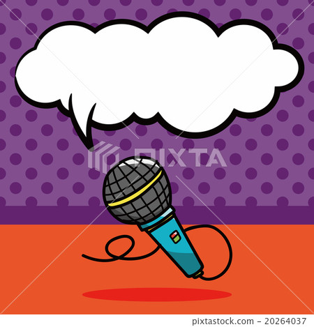 microphone doodle, speech bubble microphone doodle, speech bubble 20264037