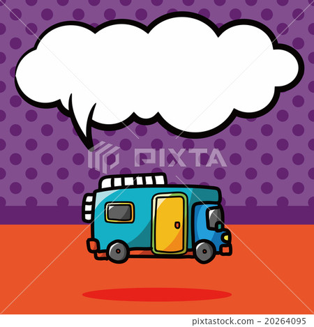 Van color doodle, speech bubble Van color doodle, speech bubble 20264095