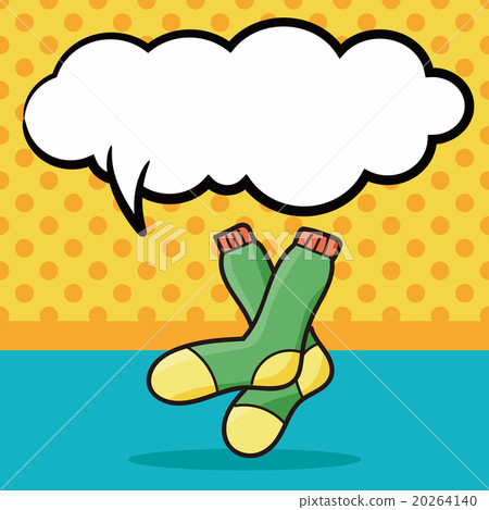 socks doodle, speech bubble 20264140