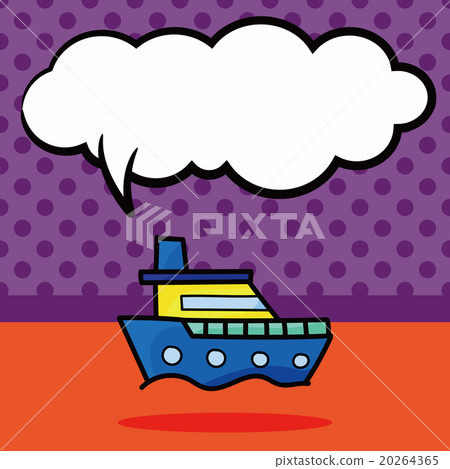 boat color doodle, speech bubble boat color doodle, speech bubble 20264365