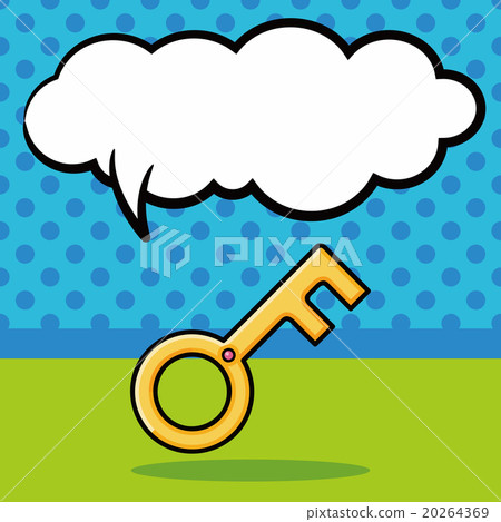key doodle, speech bubble key doodle, speech bubble 20264369