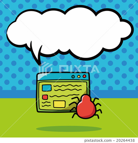 website bug doodle, speech bubble 20264438